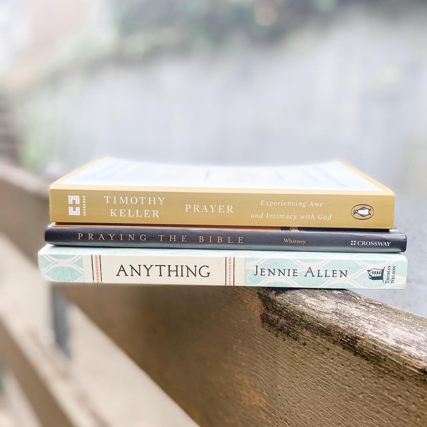 It&rsquo;s time for a GIVEAWAY! 🎉🎉⠀
⠀
I&rsquo;ve been dragging my feet on a few things around here, so to start the month off right, I want to do something fun! I want to give one lucky winner three of my favorite books on prayer. Each of these hav